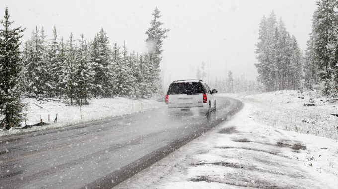 Vehicle driving during winter weather